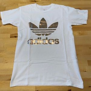 Adidas T-Shirt with rose gold print